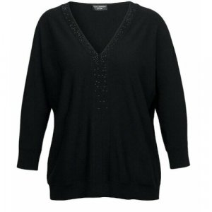 Пуловер , размер 46, черный Via Appia Due. Цвет: черный