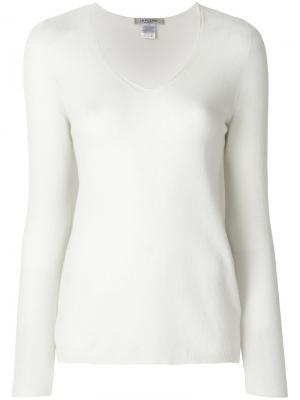 Легкий пуловер с длинными рукавами La Fileria For D'aniello. Цвет: белый