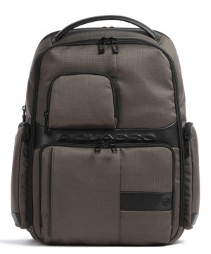 Шерстяной рюкзак для ноутбука 15 дюймов из переработанного полиэстера , хаки Piquadro