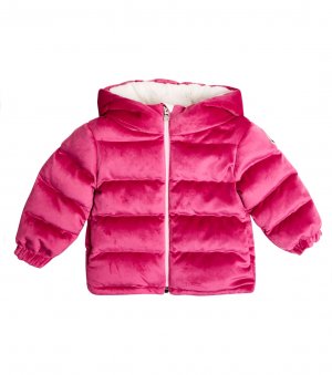 Детская бархатная куртка-пуховик, розовый Moncler Enfant
