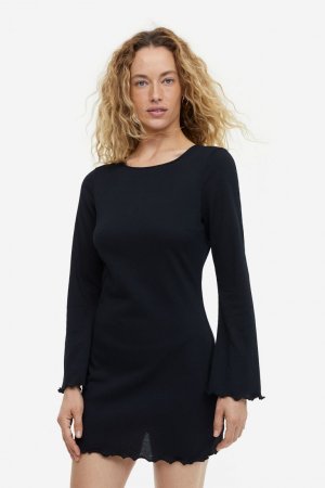 Короткое пляжное платье , черный H&M