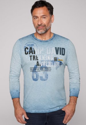 Рубашка с длинным рукавом OIL DYED MIT PRINT ARTWORKS , цвет new blue Camp David