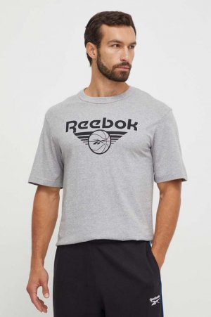 Баскетбольная хлопковая футболка, серый Reebok Classic