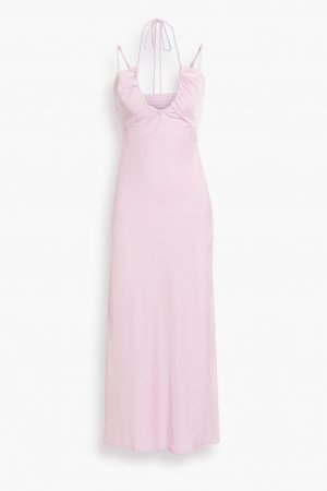 Атласное платье миди Sienna с вырезами и сборками , розовый A.L.C.