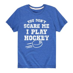 Хоккейная футболка с рисунком «Ты меня не пугаешь» для мальчиков 8–20 лет , синий Licensed Character