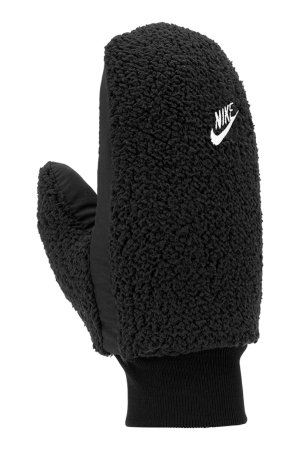 Черные молодежные перчатки из искусственной овчины , черный Nike