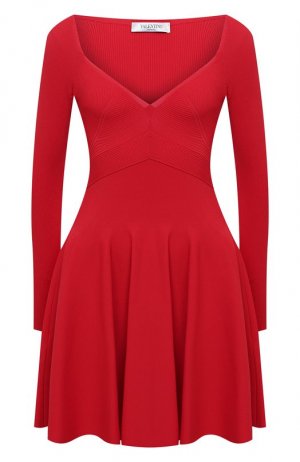 Платье из вискозы Valentino. Цвет: красный