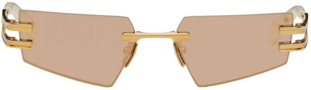 Золотые солнцезащитные очки Fixe Balmain