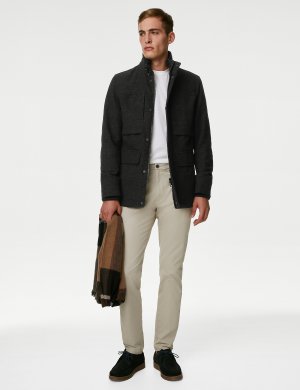 Куртка из молескина с воротником-воронкой , черный микс Marks & Spencer