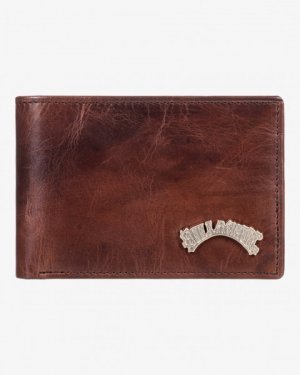Складной кошелек Arch Leather Billabong. Цвет: chocolate