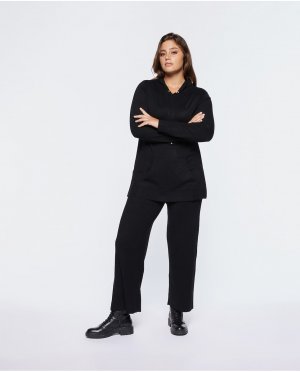 Женские прямые брюки с плоской резинкой на талии и кулиской , черный Fiorella Rubino. Цвет: черный