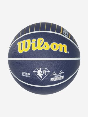 Мяч баскетбольный NBA Team City Collector, Синий Wilson. Цвет: синий