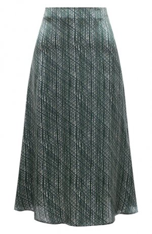 Шелковая юбка Kiton. Цвет: зелёный