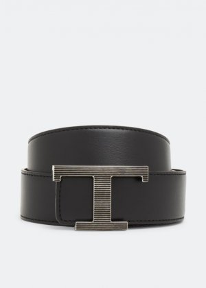 Ремень TOD'S Timeless leather belt, черный Tod's