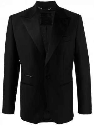 Однобортный пиджак с заостренными лацканами Philipp Plein. Цвет: черный