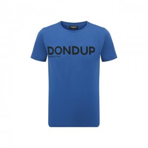 Хлопковая футболка Dondup. Цвет: синий