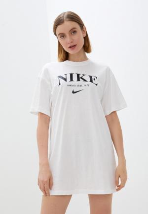 Платье Nike W NSW  SS DRESS GFX. Цвет: белый