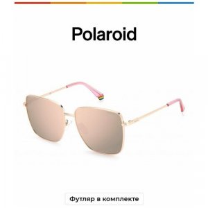 Солнцезащитные очки 204319DDB59JQ, золотой, розовый Polaroid. Цвет: золотистый/розовый