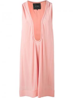 Платье-шифт с глубоким вырезом Jay Ahr. Цвет: розовый и фиолетовый