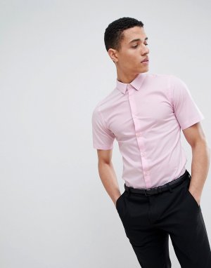 Рубашка из эластичного поплина с короткими рукавами -Розовый French Connection