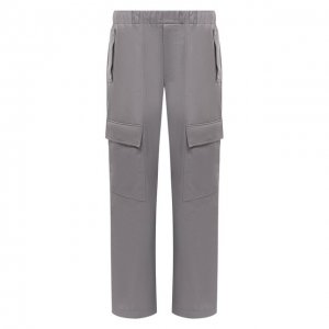 Кожаные брюки-карго Helmut Lang. Цвет: серый