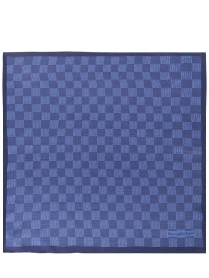 Платок шелковый ERMENEGILDO ZEGNA. Цвет: синий