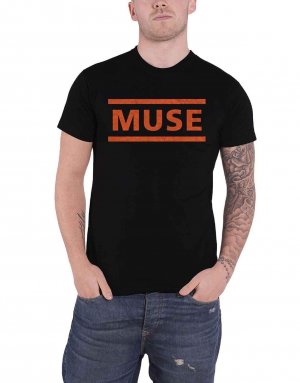 Оранжевая футболка с логотипом , черный Muse