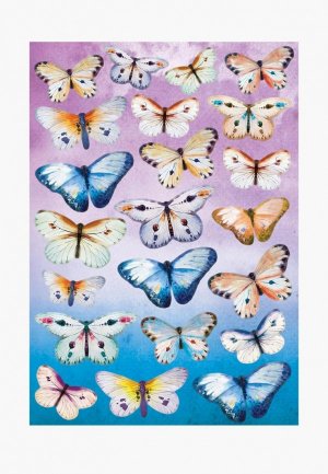 Наклейка декоративная Decoretto Бабочки - кошачьи глазки. Цвет: разноцветный