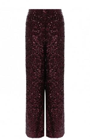 Расклешенные брюки с пайетками Victoria, Victoria Beckham. Цвет: бордовый