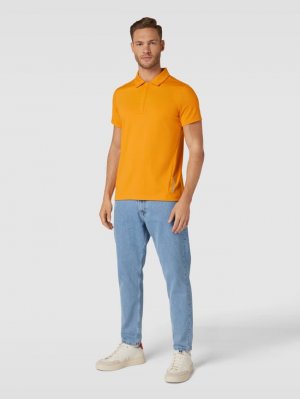 Рубашка-поло с планкой на потайных пуговицах, модель JASIS AlphaTauri, оранжевый ALPHATAURI. Цвет: оранжевый