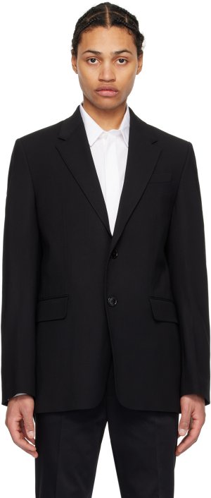 Черный пиджак с двумя пуговицами Ami Paris