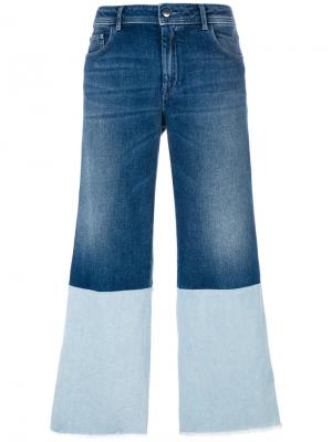 Укороченные джинсы с контрастными вставками The Seafarer. Цвет: синий