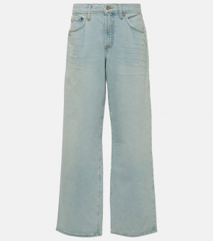 Прямые джинсы fusion jean со средней посадкой Agolde, синий AGOLDE