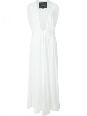 Вечернее платье с глубоким вырезом Jay Ahr. Цвет: белый