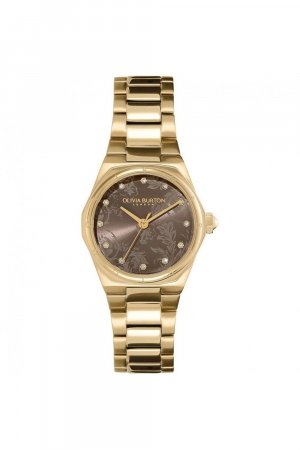 Модные аналоговые часы Mini Hexa Damask из нержавеющей стали — 24000107 , серый Olivia Burton