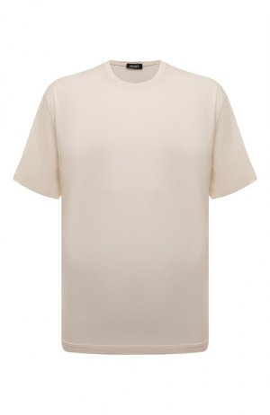 Хлопковая футболка MUST. Цвет: кремовый