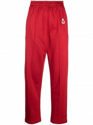 Спортивные брюки с вышитым логотипом Isabel Marant Étoile. Цвет: красный