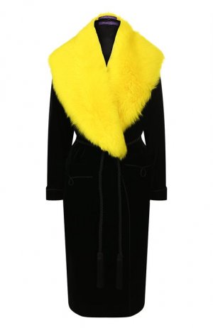 Бархатное пальто Ralph Lauren. Цвет: чёрный