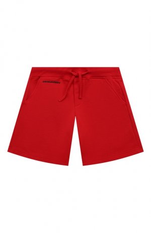 Хлопковые шорты Dsquared2. Цвет: красный