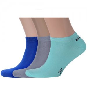 Комплект из 3 пар мужских носков микс 10, размер 25 (39-41) ХОХ. Цвет: мультиколор