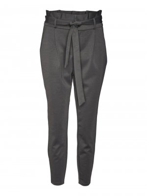Зауженные брюки со складками спереди LUCCA, темно-серый Vero Moda