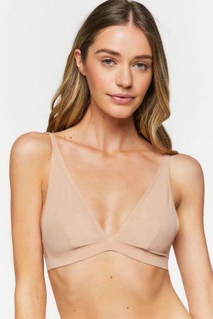 Сетчатый бюстгальтер с треугольными чашечками , коричневый Forever 21
