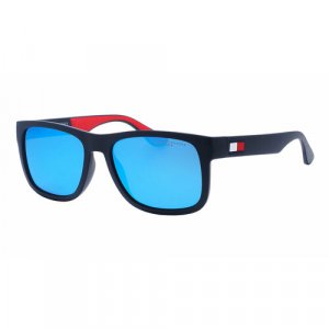 Солнцезащитные очки , черный, синий TOMMY HILFIGER. Цвет: черный/синий