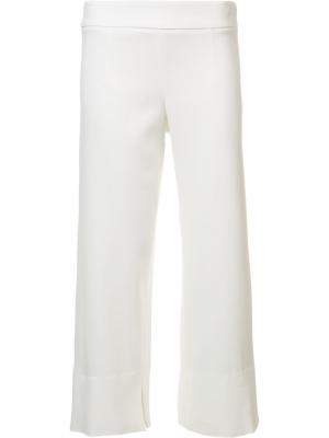 Укороченные брюки прямого кроя Cushnie Et Ochs. Цвет: белый