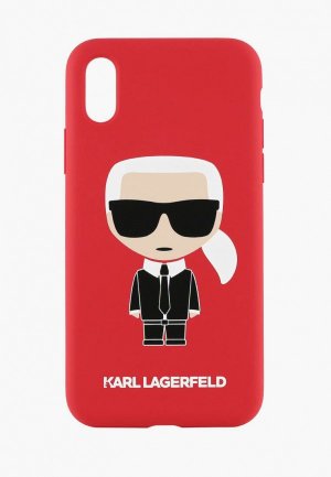 Чехол для iPhone Karl Lagerfeld X/XS, Liquid silicone Iconic Red. Цвет: красный