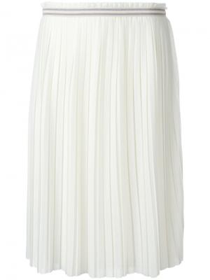 Плиссированная юбка Bellerose. Цвет: белый