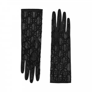 Тюлевые перчатки Черные Gucci