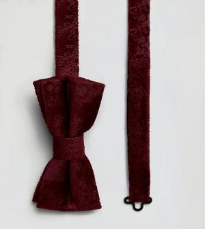 Бархатный галстук с принтом пейсли Noose & Monkey. Цвет: красный