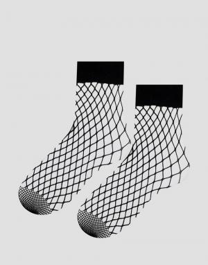 2 пары сетчатых носков -Черный New Look