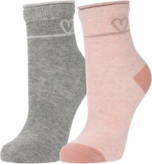 Носки для девочек , 2 пары, размер 34-36 Demix. Цвет: розовый